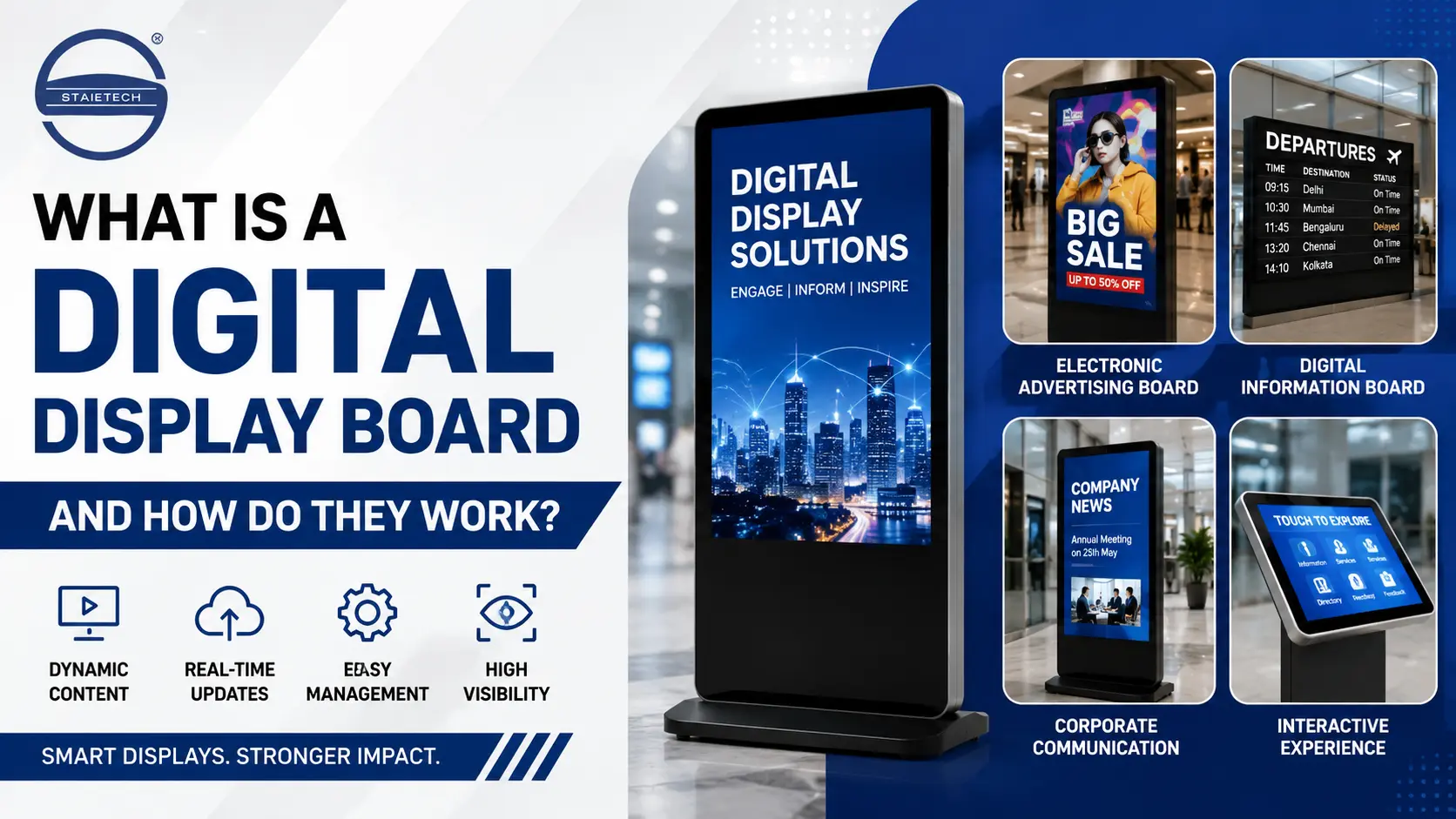 Read more about the article What is a Digital Display Board and How Do They Work?